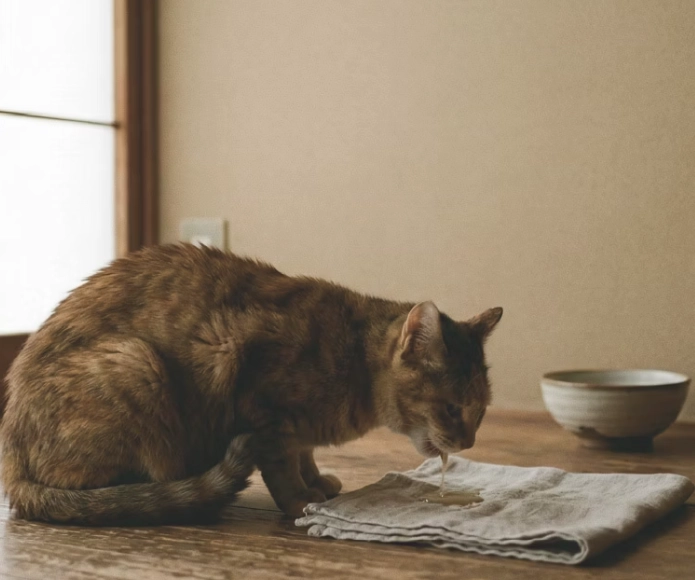 貓咪吐黃水是因為飼料嗎？獸醫解析常見原因與換糧對策