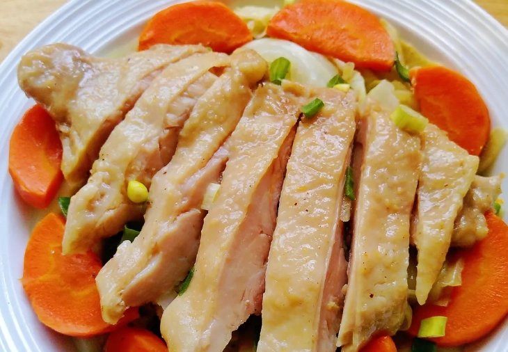 蒸雞腿料理