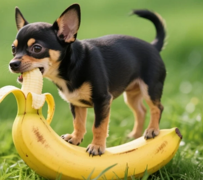幼犬吃香蕉 幼犬吃香蕉