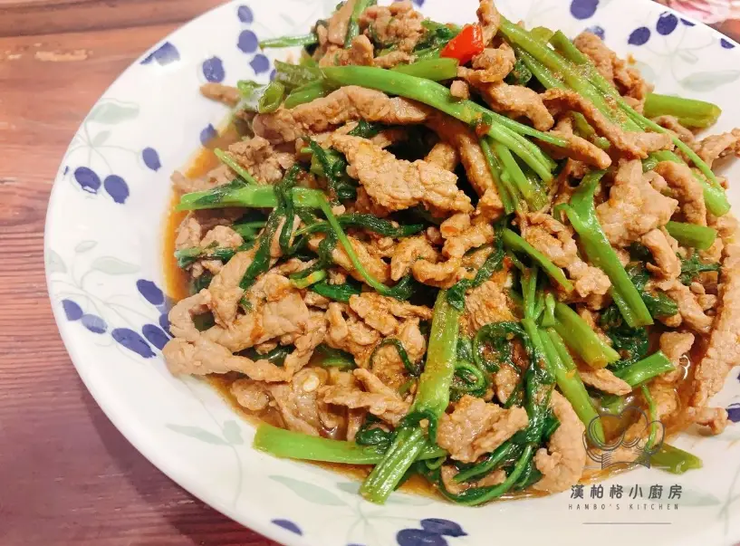沙茶牛肉空心菜做法