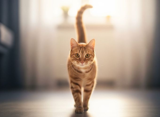 貓尾巴末端抖動