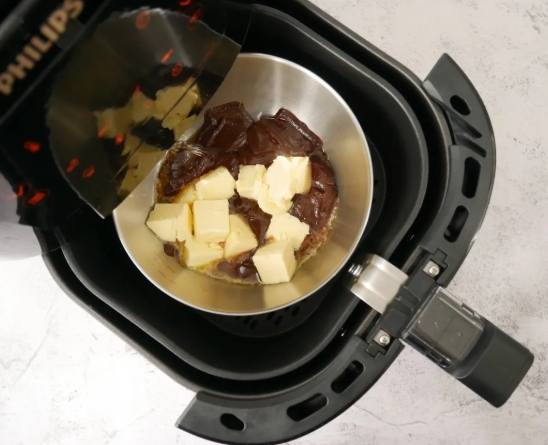 氣炸鍋加熱布朗尼方法