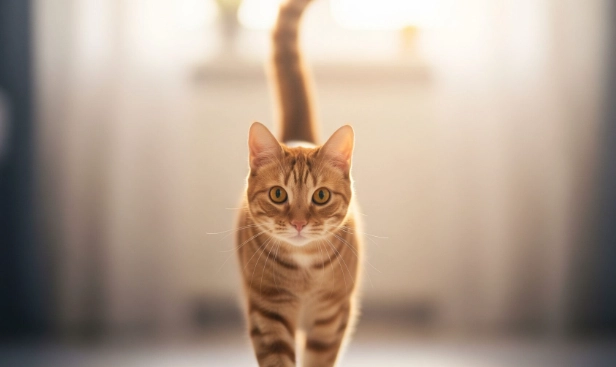 貓尾巴末端擺動