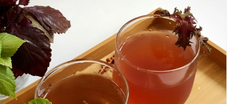 紫蘇葉泡茶做法