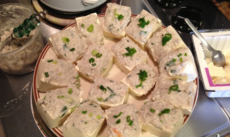 台灣魚肉煎釀豆腐