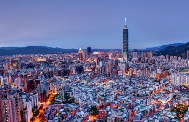 台灣中部看夜景