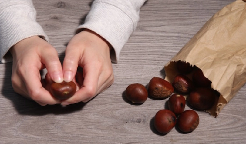 栗子剝殼技巧
