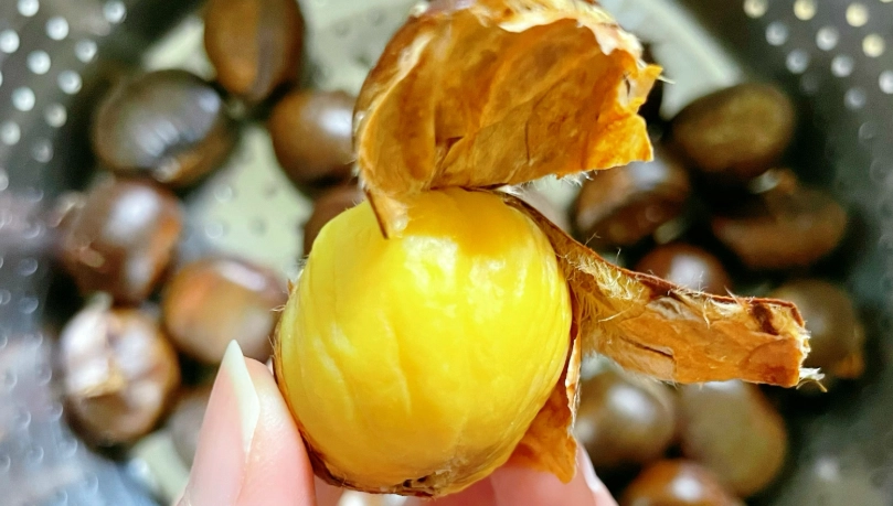 栗子剝殼技巧