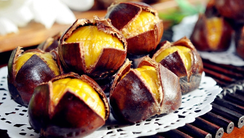 糖炒栗子黏皮處理